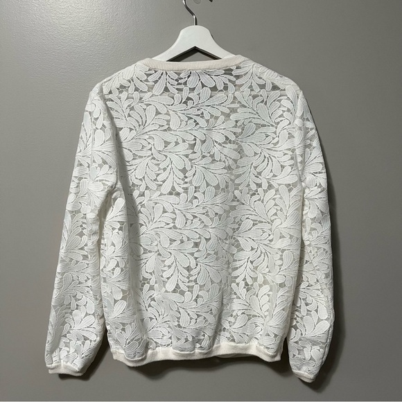 Mint Velvet Lace Bomber Jacket Ivory - Picture 7 of 8